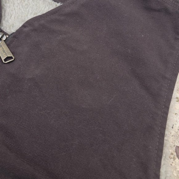 Carhartt Men's Washed Duck Sherpa-Lined Vest Size Large Brown - Picture 8 of 8
